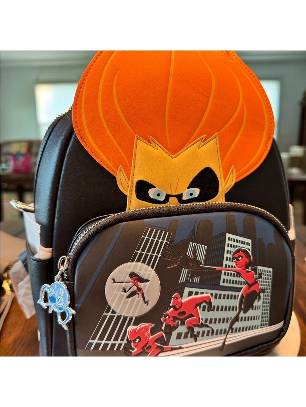Loungefly Kids Superhero Mini Backpack - Black & Orange